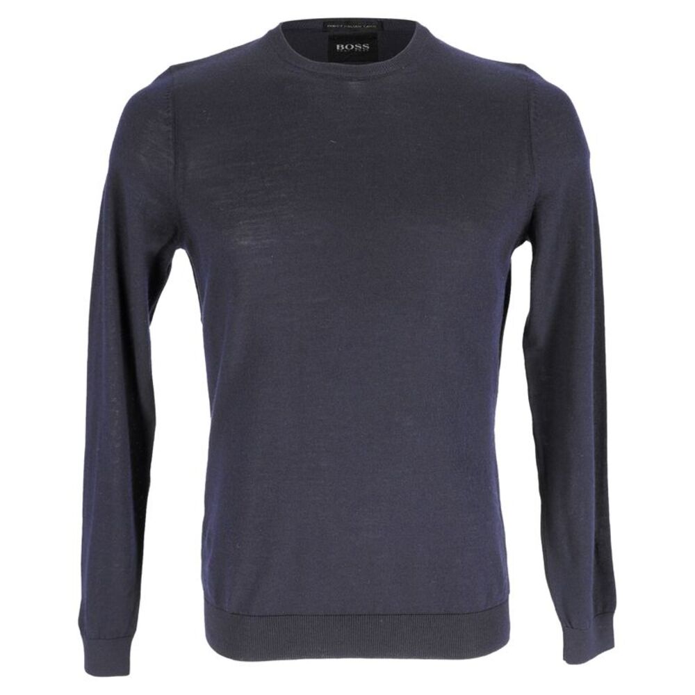 Boss Hugo Boss Sweater in Navy Blue Virgin Wool